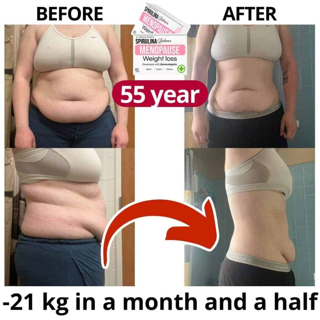 Perdita di peso menopausale, trasformazione corpo, 55 anni, 21 kg in meno.