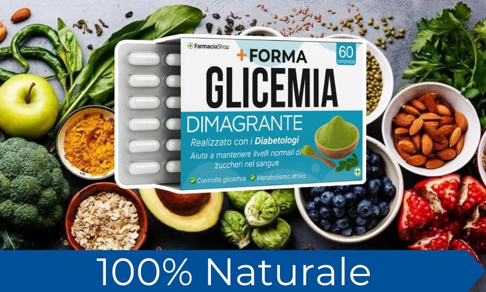 Integratore naturale per il controllo della glicemia con erbe e piante.