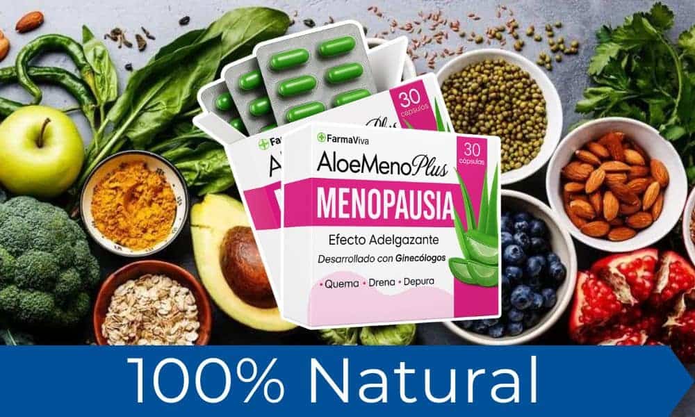 Integratore naturale AloeMeno Plus per alleviare i sintomi della menopausa.