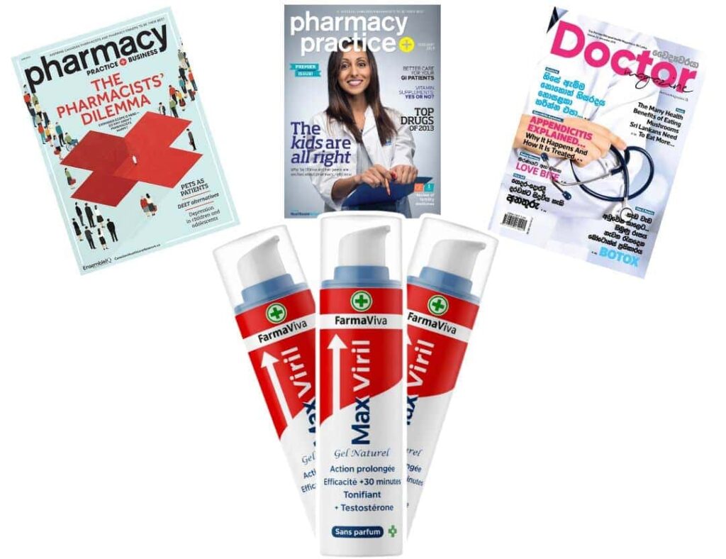 Riviste mediche e prodotti farmaceutici per la salute.