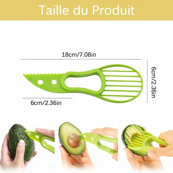 Tagliapasta verde per avocado e verdure, dimensioni 18cm.